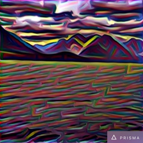Prisma Paper Art Filter of Alouette Lake